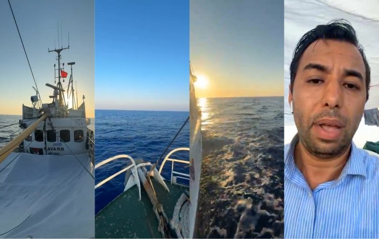 سلطات الاحتلال الإسرائيلي تفرج عن الصحافي محمد البقالي وأفراد طاقم السفينة “حنظلة”